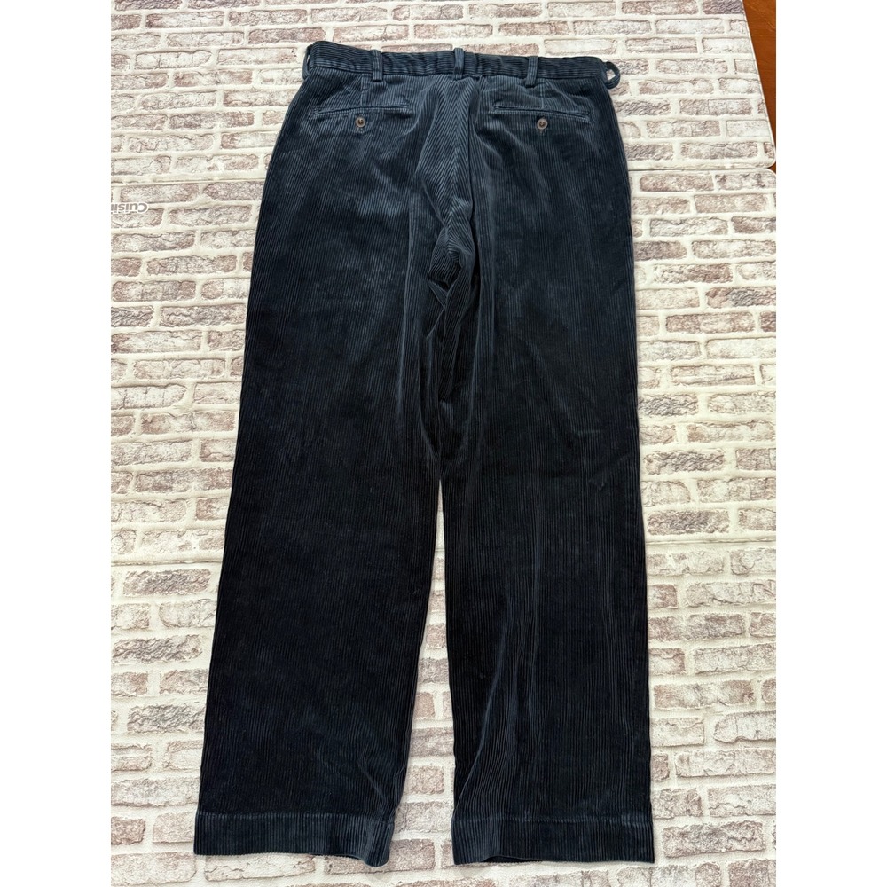 Polo Ralph Lauren Preston Pant Mens 34x30 Navy Blue Corduroy Straight Leg Cotton